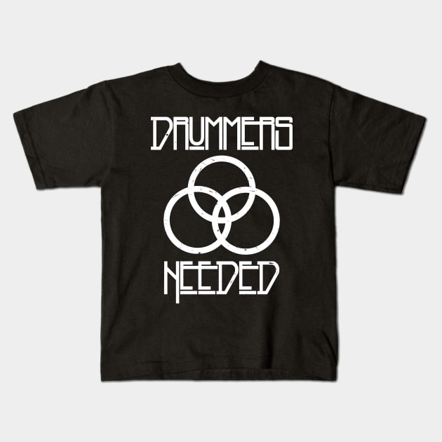 Drummers Only Kids T-Shirt by alfiegray